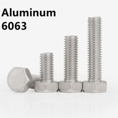 M6 M8 M10 M12 Aluminum Alloy 6063 Hexagon Bolts Hex Head Cap Screws DIN933