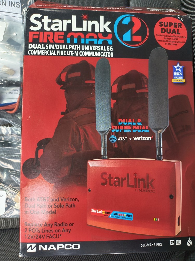 StarLink Dual SIM/Dual 5G Commercial Fire Alarm Communicator SLE-MAX2-FIRE w box