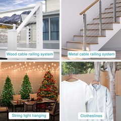 500 Ft 1/8″ Stainless Steel Cable Railing System Hardware T316 Stainless Steel W