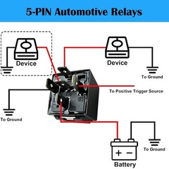 NEW 5-PIN 40/30 AMP 12V DC Waterproof Automotive SPDT Relay Kit pack