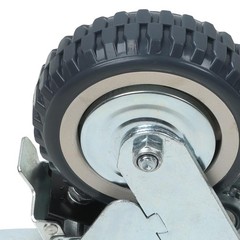 4 Pcs 6 Inch Swivel Caster Wheels Heavy Duty Inclined Fixed Wheel With Brake