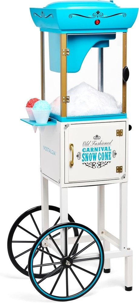 Nostalgia 48-In Tall Snow Cone Cart – Multicolor (SCC399)