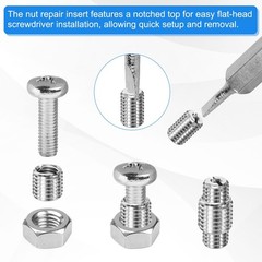 M METERXITY 6-Pack Thread Adapters Sleeve Reducing Nut, M10x1.5 M8xM10x20mm