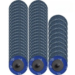 100PCS 2 inch 36 Grit Zirconia Roll Lock Die Grinder Quick Change Sanding Discs