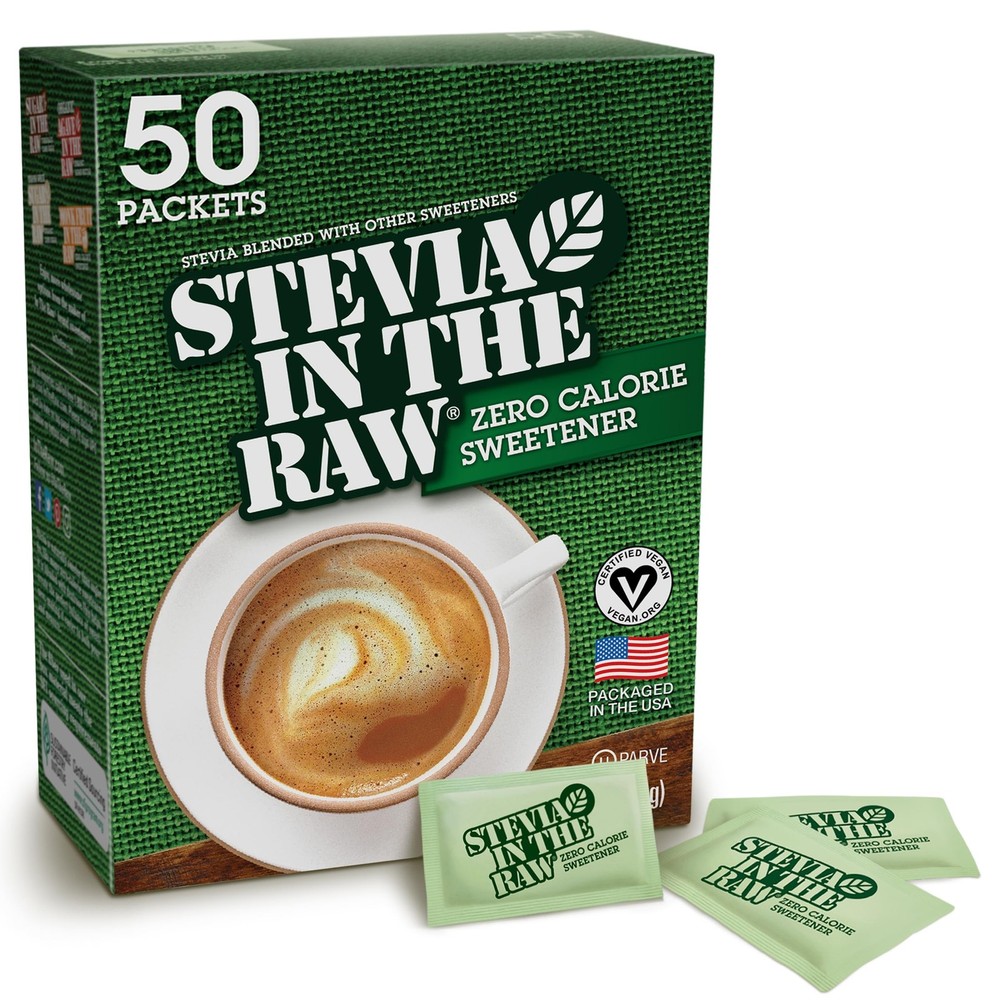 Stevia In The Raw, Plant Based Zero Calorie Sweetener, 50 Count (Pack of 1)