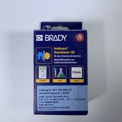 NEW Brady White Label Tape Cartridge Vinyl 3/4″ x 21′ BMP21 Plus Lab M21