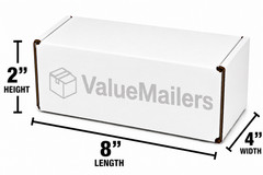 50 – 8x4x2 White Corrugated Shipping Mailer Packing Box Boxes
