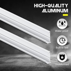 Blulu 4 Pcs 164″ L Aluminum RV Rain Awning Gutter Trim with Screws Roof Rain …