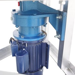 200KG/440LBS Stainless Feed Mixer Granular Plastic Mixer Machine W/Wheel 220V