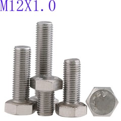 M12 – 1.0 Fine Thread 304 Stainless Steel Hex Cap Bolt / Screw DIN 933 Tap A2