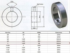 1″ Bore Zinc Plated Set Screw Shaft Collar OD 1-5/8″ Width 5/8″ (4 PCS)