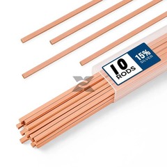 BCuP-5 15% Silver Brazing Rods 10 Pack HVAC Industrial Welding Rod