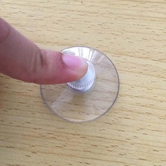 6 PZS Ventosas Cristal PVC 41mm Transparentes Adhesivas Fuerte sin Ganchos