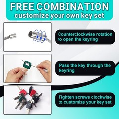 15PCS Heavy Equipment Key Set Construction Master Equipment Set