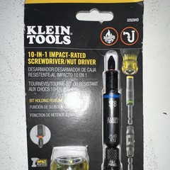 Klein Tools 10-in-1 Impact-Rated Screwdriver Nut Driver Philips Hex Slotted 325…