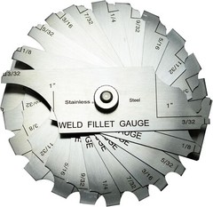 12 Piece Fillet Weld Set 1/32″ increments to 1/2″, 1/16″ increments to 1″ Gauge
