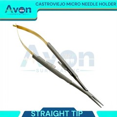 NEW GERMAN Castroviejo Micro Needle Holder STRAIGHT SURGICAL DENTAL INSTRUMENTS