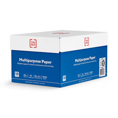 NEW TRU RED™ Multipurpose Paper 8.5×11 20lb 96 Bright 10 Reams Carton