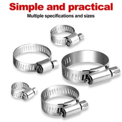 101/130pcs Adjustable Hose Clamps Worm Gear Stainless Steel Clamp Assortment set