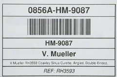 V Mueller RH3593 Coakley Sinus Curette, Angled, Double-Ended, 9-1/4in