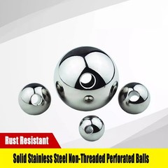 Solid Stainless Steel Non-Threaded Perforated Balls Rust Resistant OD 2-45 mm