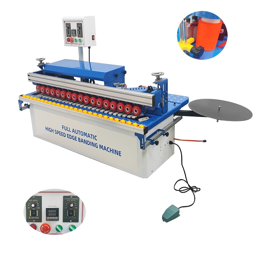 Edge Banding Machine 0-6m/min Edge Speed Curved Straight Line Edger Trimmer New