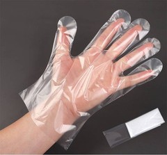 5000pcs Clear Poly Disposable Gloves One Size All Purpose Food Handling Safe