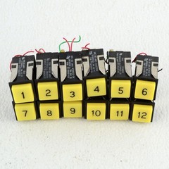 Vintage Western Electric KS-21560L23 Illuminated Switches Set 1-12 Used