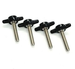 M6 Thumb Screw T Bolts Black Plastic Tee Wing Knob Stainless Steel 6mm Stud