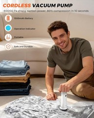 15 Pack Vacuum seal Bags for Clothing Travel with Power Pump and Luggage Scale,