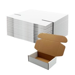 7x4x2 inch Shipping Boxes, White Corrugated Cardboard Box Literature Mailing …