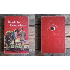 Handmade Junk Journal Vintage Textbook Cover Roads To Everywhere Blank Diary