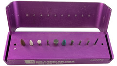 Brasseler USA A620PR Purple 12 Hole FG Bur Block 10 Assorted Burs