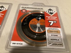 Lot of 2 Diamondback 7″ Continuous Rim Wet Cut Diamond Blades DB-07CR
