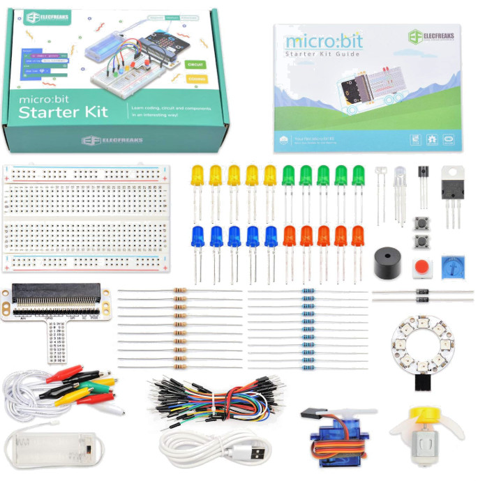 ELECFREAKS micro:bit Starter Kit – including Breadboard Adapter – NO micro:bit