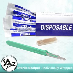 10Disposable Sterile Surgical Scalpel #15Callus&Wart Removal,Podiatry,Dissection
