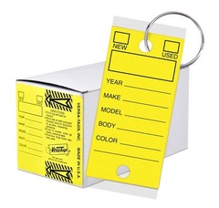 VERSA-TAGS Self Laminating Self Protecting Key Tags with Rings (250 per Box)