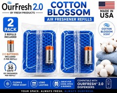 Fresh Products OurFresh 2.0 Cotton Blossom Air Freshener Refills 2PK USA