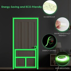 MALENOO Glow in The Dark Tape 0.5 Inch x 16 ft Green x 16 ft,