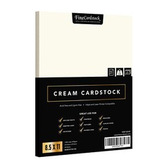 Off-White Cream Cardstock, Heavy Weight 80lb Cover (216gsm), 25 Sheets