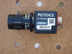 KEYENCE CA-HS200M 2MP INDUSTRIAL CAMERA LENS OPEN f=16mm