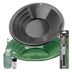 Sluice Monkey 12″ Green & Black Gold Pan Panning Kit