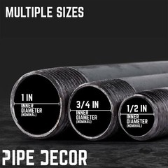 1 in. X 72 in. Black Pipe 4 Pack