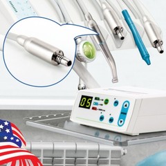 AZDENT Dental Brushless LED Electric Micro Motor 4 Holes Fit E-type Handpiece US