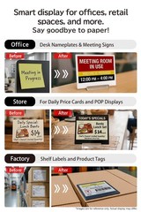 Santek EZ Sign NFC E-Paper Display, No Battery & 4-Color Rewritable Display IP65