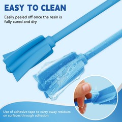 Suzzam Silicone Resin Mixer Paddles, 4-Piece Epoxy Silicone-4PCS, Blue