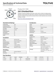 Voltive 20/3 Shielded Low Voltage Wire, Riser CL3R, White, 1000Ft – 20AWG, 3 Con
