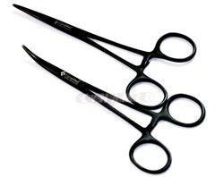 PREMIUM Kelly Hemostat Forceps 5.5″ STRAIGHT + CVD Black Fluoride Coated S.S