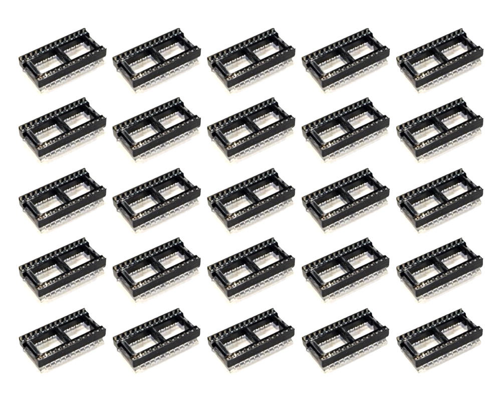 (25) AMP IC SOCKET 28 PIN ( 2 X 14 ) DIP SOCKET PC PIN Through-hole
