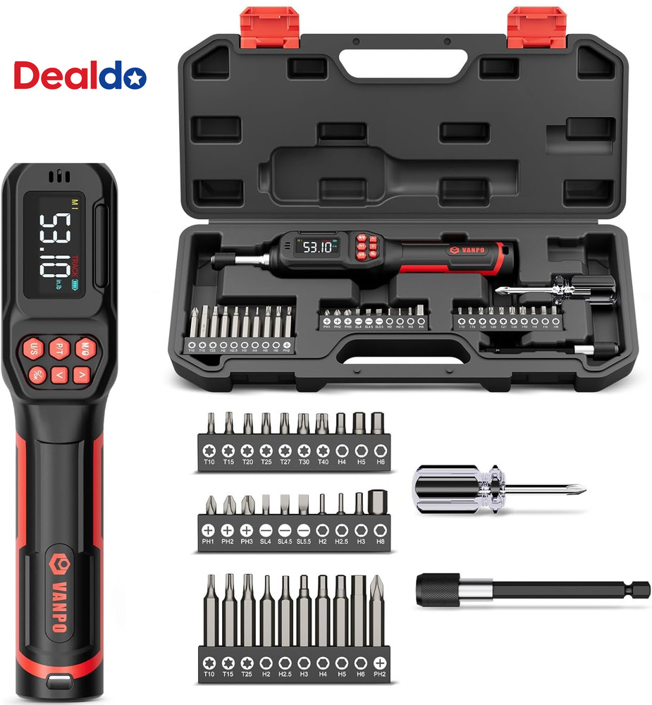 Digital Torque Screwdriver 2.65-53.10 In.Lb/0.3-6Nm, 1/4″ Inch Pound Torque Scre